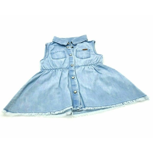 Zara Baby Girl Jeans Dress Sleeveless Jean 3-6 Months One Piece Summer Outfit - Picture 3 of 6